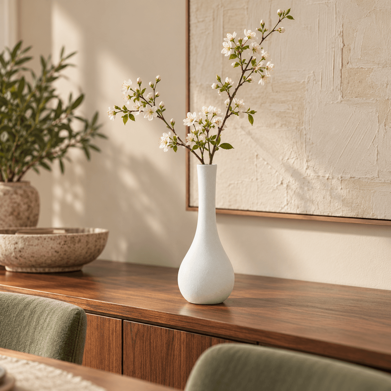 White Surahi Vase