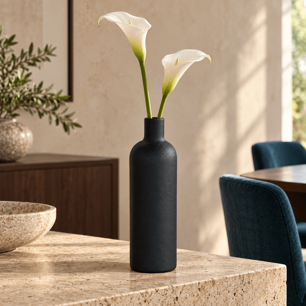 Black Bottle Vase