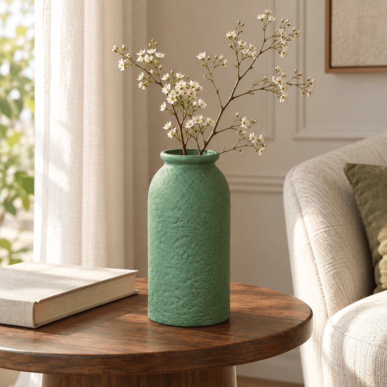 Sage Green Textured Vase