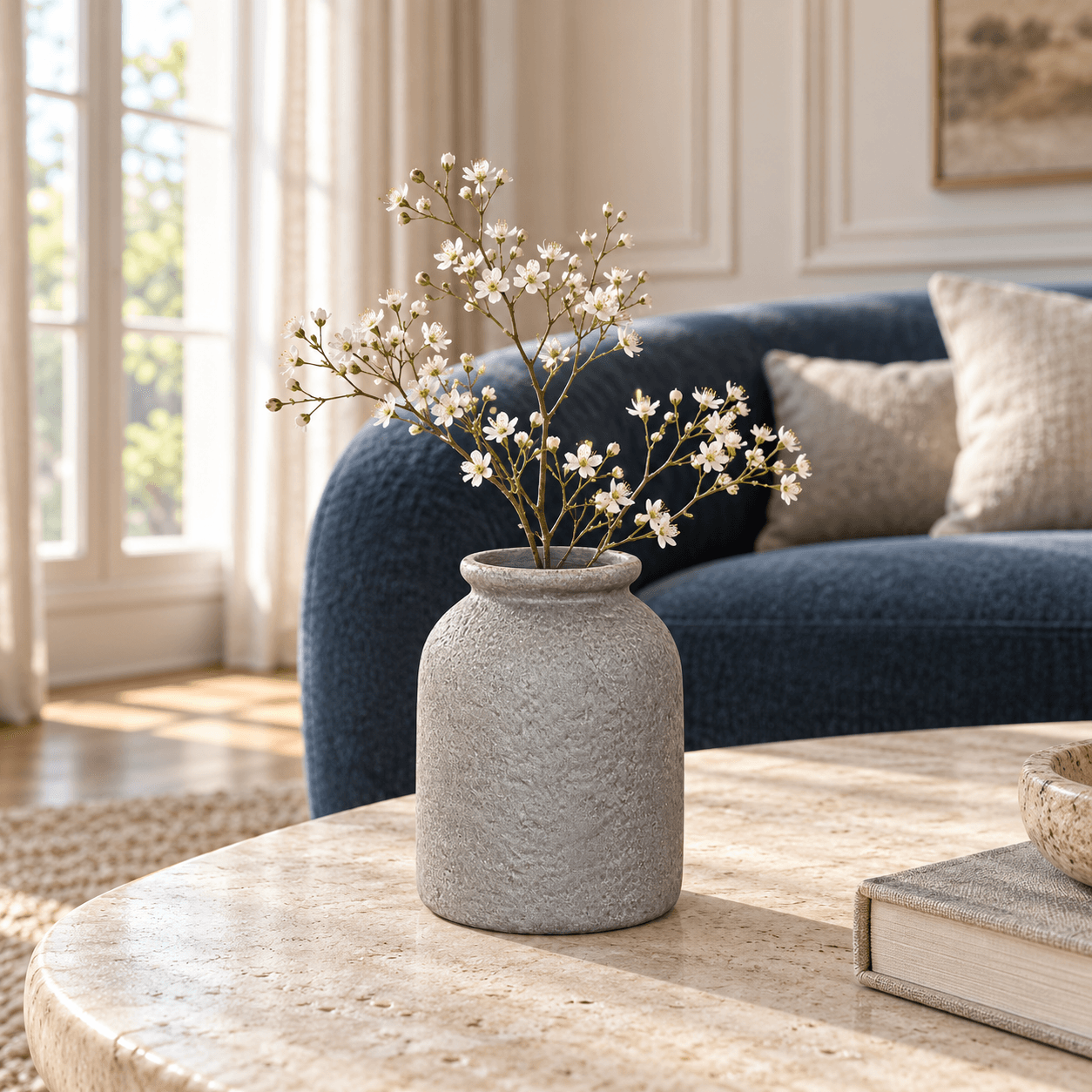 Grey Textured Vase