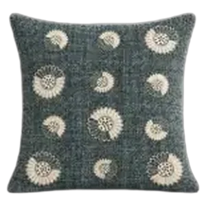 Teal Medallion Weave Cushion Cover